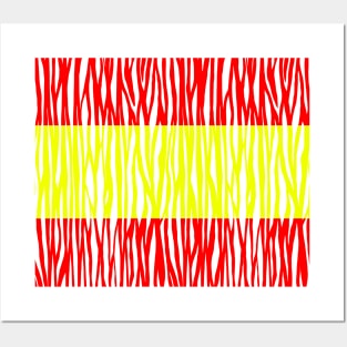 Animal Print Zebra SPANISH FLAG Posters and Art